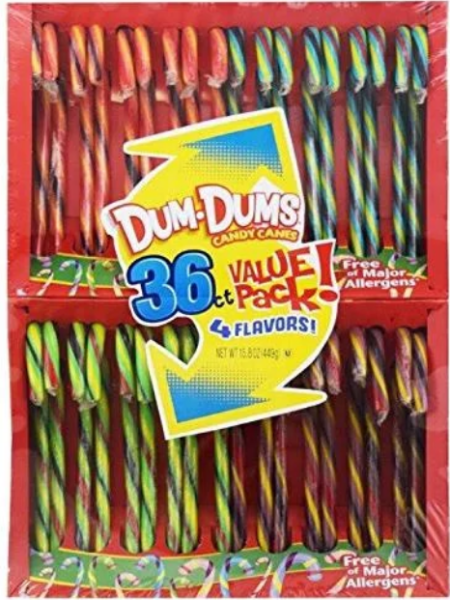 SPANGLER 'Frucht' Candy Canes Zuckerstangen 36 Stück 448 gr Import USA